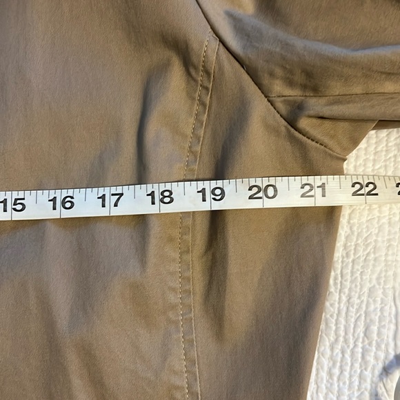 EUC Talbots Ruffle Front Button Jacket Tan Khaki 16 - Picture 12 of 14